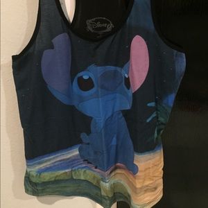 Disney Stitch racerback tank, size Large